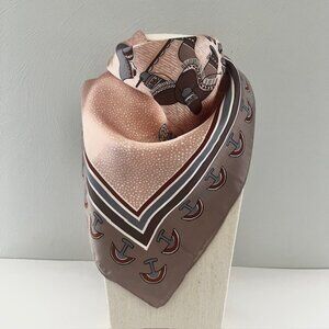 Vintage Scarf Canadian Arctic Scene Skemo Tony Paine Eleanor Paine 27" Square